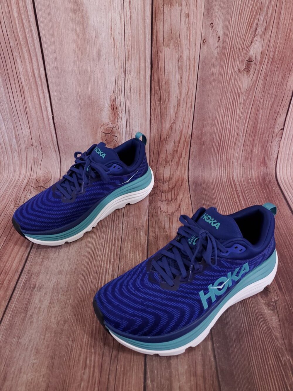 *READ* Hoka One One Gaviota 5 Womens 10 B Blue Running Shoes Sneakers 1134235